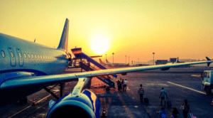 boarding of the aeroplane 