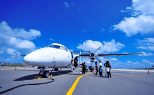 aeroplane in the runway 